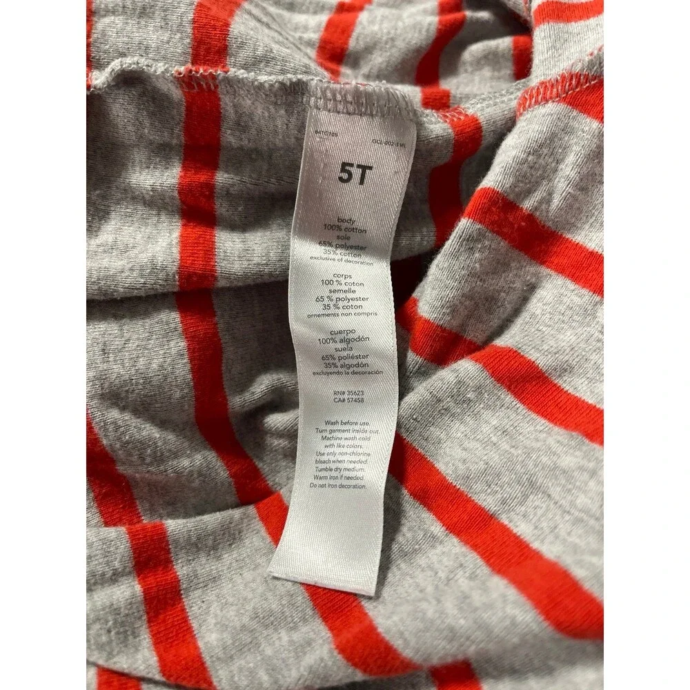 Just One You by Carter’s Firetruck Footed Pajamas Size 5T Red/Gray